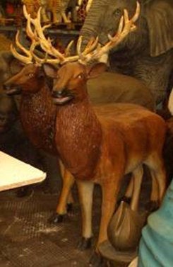 Hirsch Figur mieten - lebensgross 200 cm Wald- & Weihnachts-Deko – 2