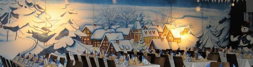 Winterdorf Kulisse mieten – Winter, Weihnachten & Schnee, freistehend