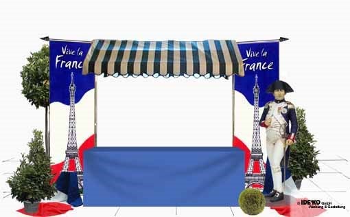 Marktstand mieten - Verkaufshütte & Buffetstand mit Markisendach, 200 cm – 4