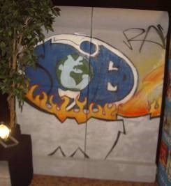 Berliner Mauer Attrappe mieten – DDR/Berlin-Deko mit Graffiti – 2