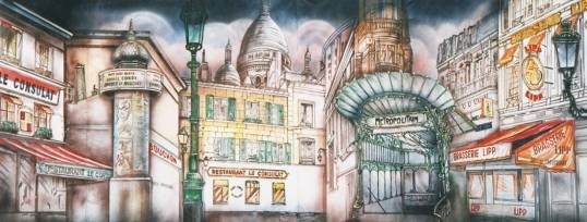 Metropolitain-Kulisse mieten - Frankreich & Paris, handgemalt freistehend – 2