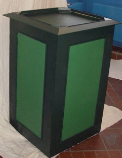 Urbane Standuhr mit Werbung mieten – Retro 50er/60er ca. 279 cm, 2 Stück – 2