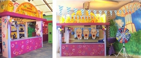 Losbude mieten - Jahrmarkt Kirmes-Stand mit Beleuchtung Event-Deko – 2