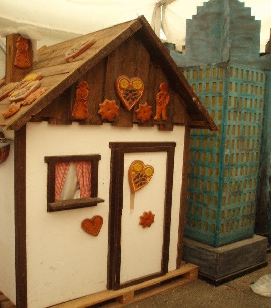 Hexenhäuschen mieten - Lebkuchenhaus Knusperhäuschen 250 cm Märchen-Deko