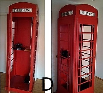 Englische Telefonzelle mieten – London-Deko in mehreren Größen – 4