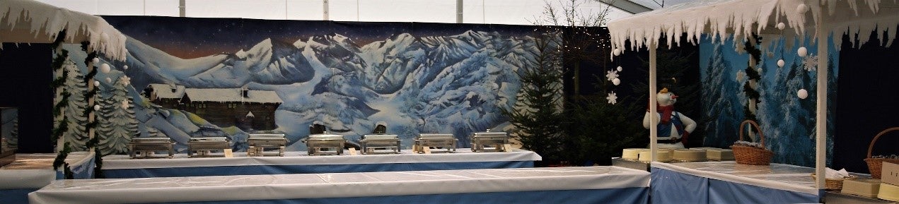 Weihnachts-Kulisse mieten – Schneelandschaft & Alpen-Bergpanorama, B1 zertifiziert – 2