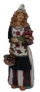 Niederländerin Figur mieten - Blumenmädchen mit Tulpen 175 cm Holland-Deko