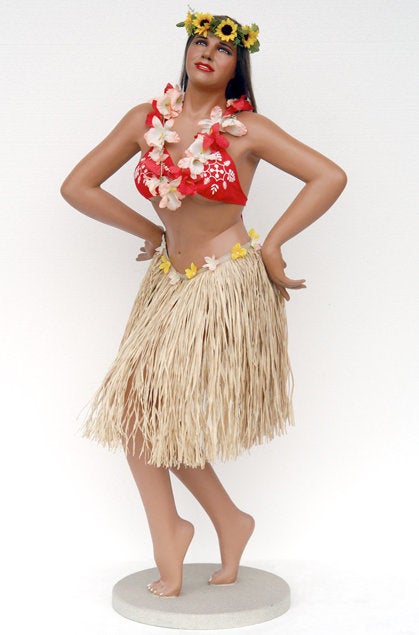 Hawaii-Girl-Figur mieten – lebensgroße Hula-Tänzerin, Beach- & Sommer-Deko