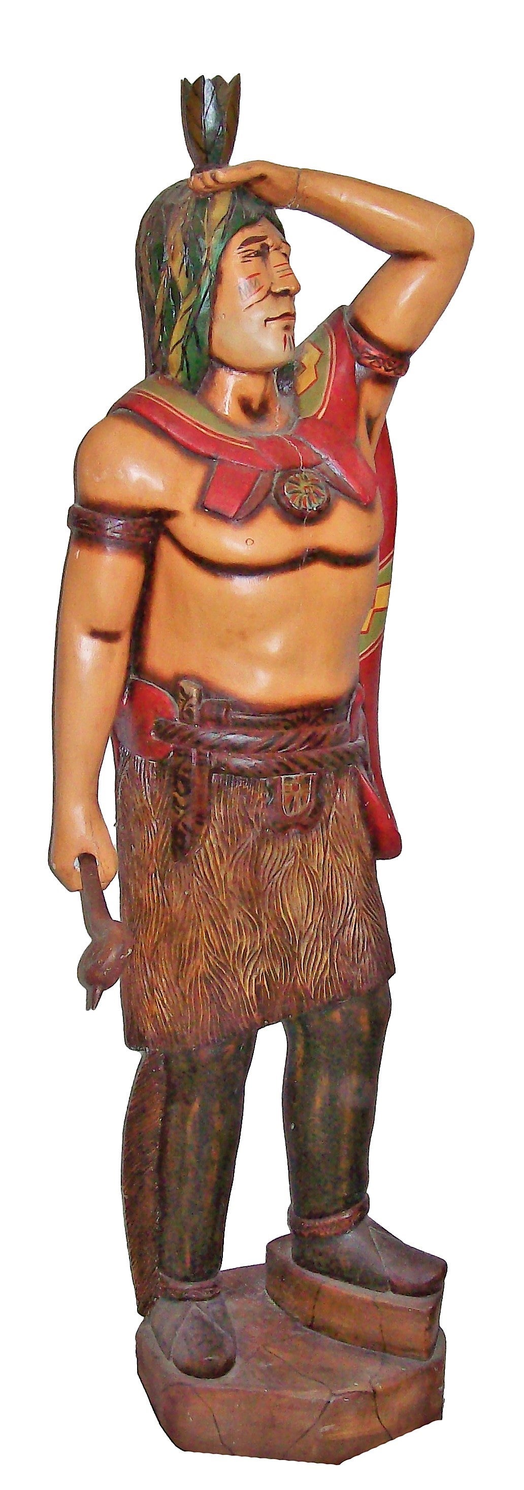 Indianer-Figur mieten – geschnitzte Western-Deko aus Vollholz, ca. 200–220 cm – 2