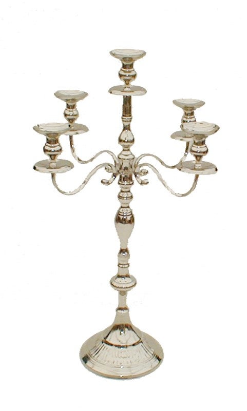 Kerzenständer 5-armig mieten - Chrom Kerzenhalter 100 cm Deko – 2