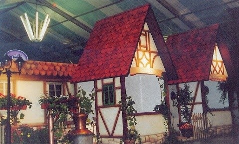 Fachwerkhaus Fassade mieten - Hausfront mit Theke 400 cm Event-Kulisse – 4