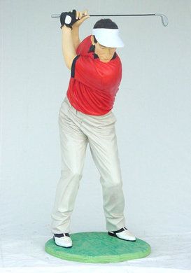 Golfer Figur mieten – lebensgroß ca. 180 cm, Golf & Minigolf Deko – 2
