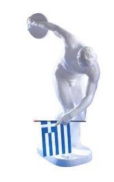 Diskuswerfer Figur mieten - griechische Statue 170 cm für Antik-Events