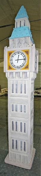 Big Ben Figur mieten – London-Deko vollplastisch ca. 300 cm, nur ca. 5 kg