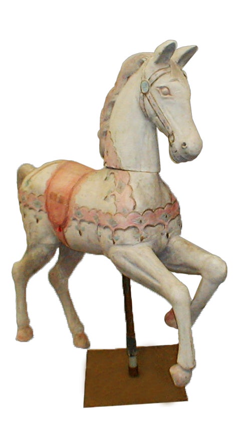 Karussell-Pferde mieten – Holz-Karussellpferd 124 cm, Jahrmarkt-Deko – 2
