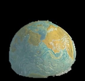 Planet Erde Deko mieten - halbplastischer Weltkugel-Globus ca. 100 cm für Weltraum-Events – 2