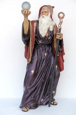 Zauberer Figur mieten – Magier-Statue 180 cm, Märchen & Fantasy Deko – 2