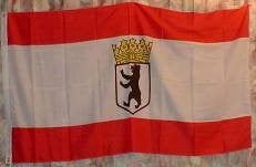 Berlin-Flagge mieten – Fahne mit Berliner Wappen in 2 Größen | Event-Deko – 2
