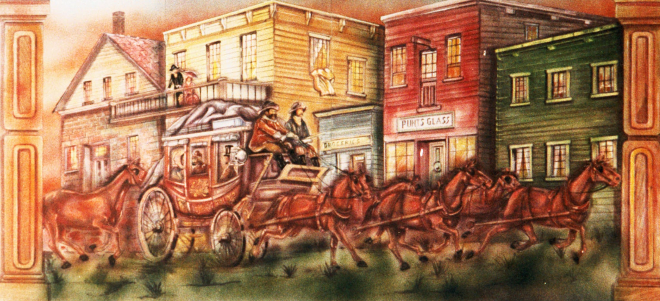 Western Postkutsche Kulisse mieten – Wilder Westen & Cowboy Dekoration | B1-zertifiziert
