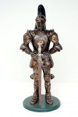 Ritter Figur mieten – Ritterrüstung 200 cm in Bronze, Mittelalter Deko – 2