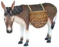 Esel-Figur mieten – lebensgroßer Packesel, Deko für Bauernhof & Krippe – 3