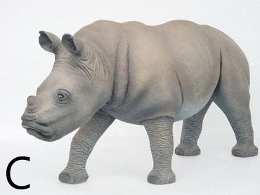 Nashorn-Figur mieten – bis ca. 420 cm lang, Afrika-/Savanne-Wildtier-Deko – 3