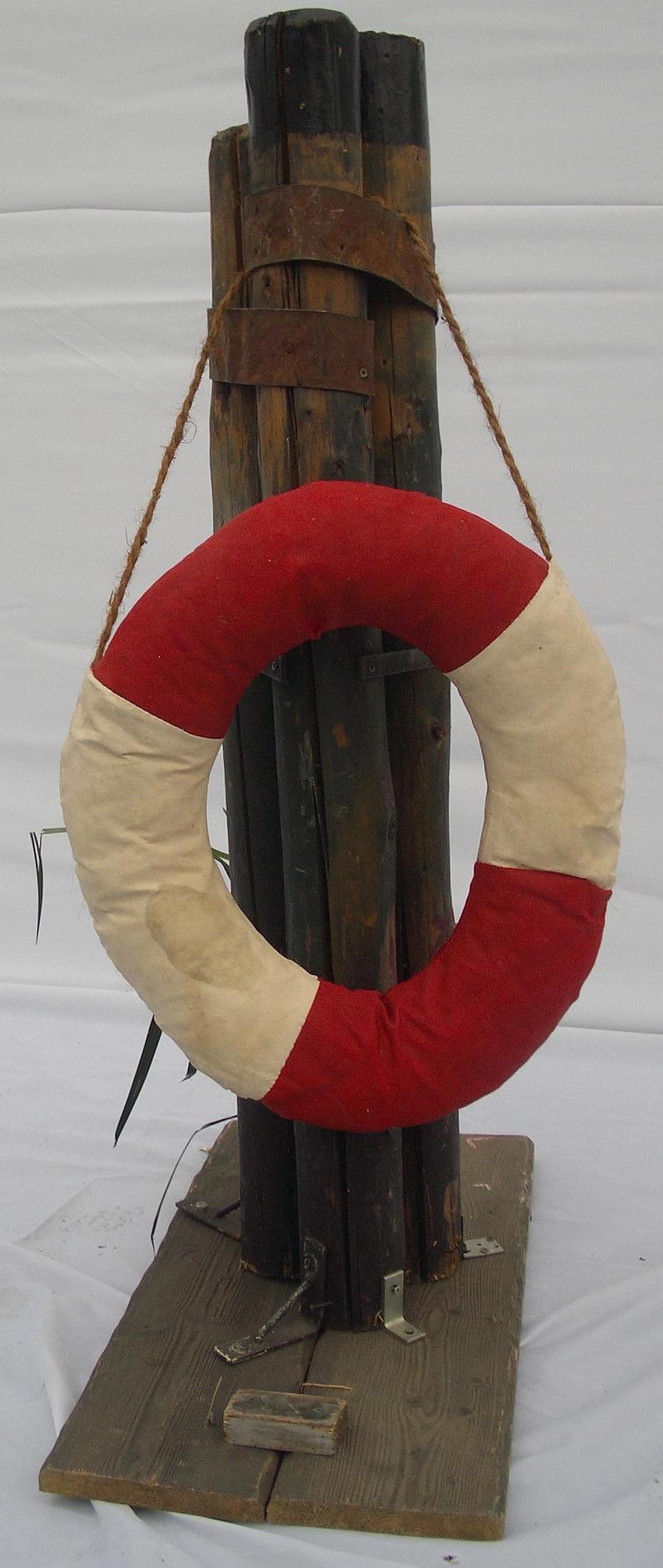 Maritimer Poller mieten - Schiffspoller Mast-Deko 220 cm für Hafen-Events