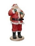 Weihnachtsmann-Figur mieten – lebensgroße Deko mit Glocke, ca. 180 cm
