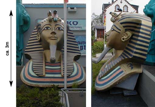 Tutanchamun-Köpfe mieten – große Ägypten-Kulisse für Pharao- & Orient-Motto