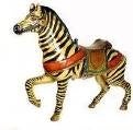 Karussell-Zebra mieten – vollplastische Deko-Figur, ca. 150 cm, Kirmes & Event – 2