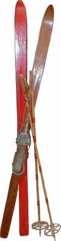 Ski & Skistöcke mieten – originale Holz-Ski für Après-Ski- & Winter-Deko – 4