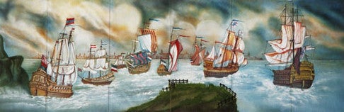 Segelschiff Kulisse mieten – maritimes Bühnenbild, ca. 9 m lang, freistehend – 2