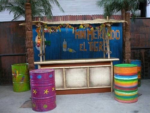 Marktstände mieten - Brasilianisch/Karibisch Buffetstand Deko – 2