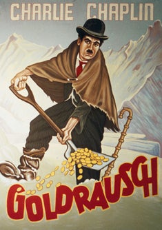 Kino-Kulisse "Goldrausch" mit Charlie Chaplin mieten – USA-Filmplakat, 140 x 200 cm – 2