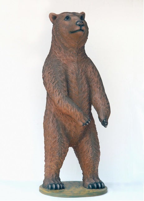 Braunbär-Figur mieten – lebensgroß XXL, Grizzly-Deko aus Polyresin