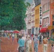 Düsseldorf Bolkerstraße Kulisse mieten – Stadt-Kulisse 4,5 m x 3 m, B1 – 2