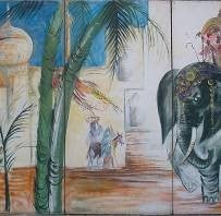 Orientalische Märchen-Kulissen mieten – Aladin & 1001 Nacht, freistehend (240/360 cm)