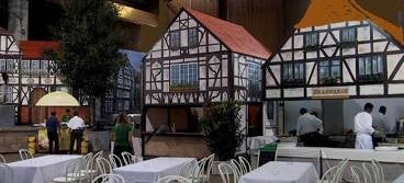 Fachwerk Fassaden mieten – Fachwerkhaus-Kulisse, Buffet- & Ausschankstand – 2