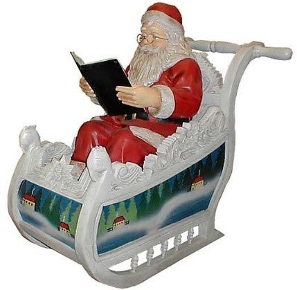 Weihnachtsmann mit Schlitten mieten – Nikolaus-Figur & Deko-Schlitten