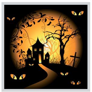 Halloween-Kulissen mieten – Gruselschloss, Kürbis & mehr, 4 Motive, freistehend – 3