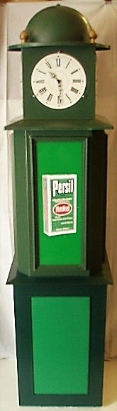 Urbane Standuhr mit Werbung mieten – Retro 50er/60er ca. 279 cm, 2 Stück
