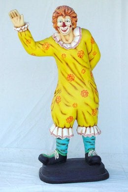 Clown-Figur mieten – lebensgroß, Zirkus- & Kirmes-Deko in verschiedenen Posen