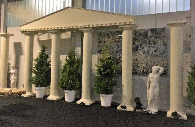Griechische Tempelbühne mieten - Tempel Bühnenmotiv Antik 6 m – 2