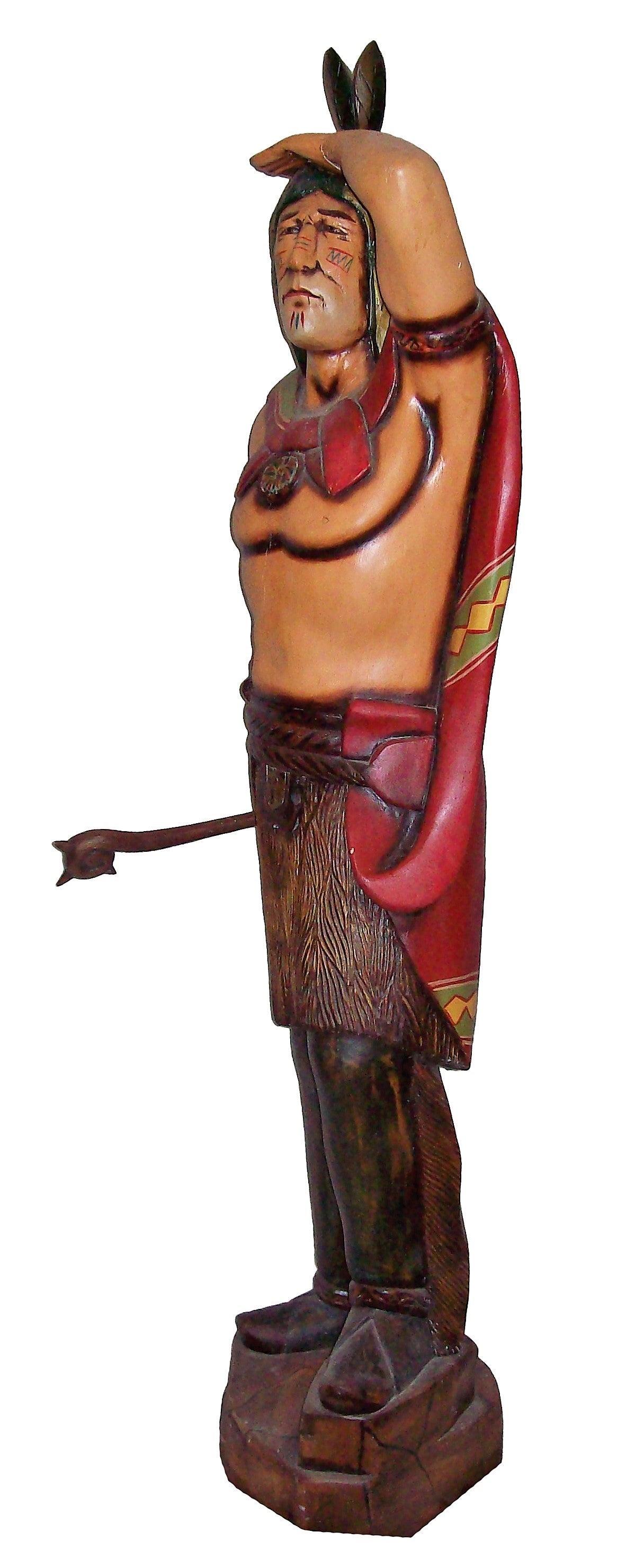 Indianer-Figur mieten – geschnitzte Western-Deko aus Vollholz, ca. 200–220 cm – 3