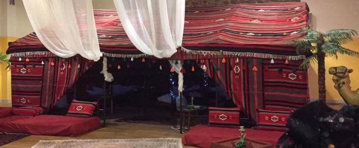 Berberzelt-Lounge mieten – orientalische Zelt-Lounge für bis zu 30 Gäste