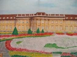 Schloss Baden-Württemberg Kulisse mieten – Schlossgarten Backdrop, ca. 450 x 300 cm – 2