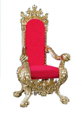 Weihnachtsthron mieten – Barock-Sessel rot gepolstert, ca. 190 cm