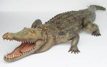 Krokodil-Figur mieten – Alligator Deko ca. 220 cm, 3D-vollplastisch
