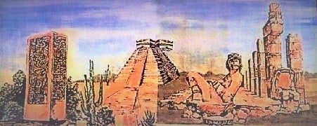 Inka Tempel Kulisse mieten – Dschungel-Bühnenbild, ca. 10 m breit, B1, 2 Varianten – 2