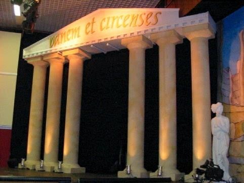 Griechische Tempelbühne mieten - Tempel Bühnenmotiv Antik 6 m
